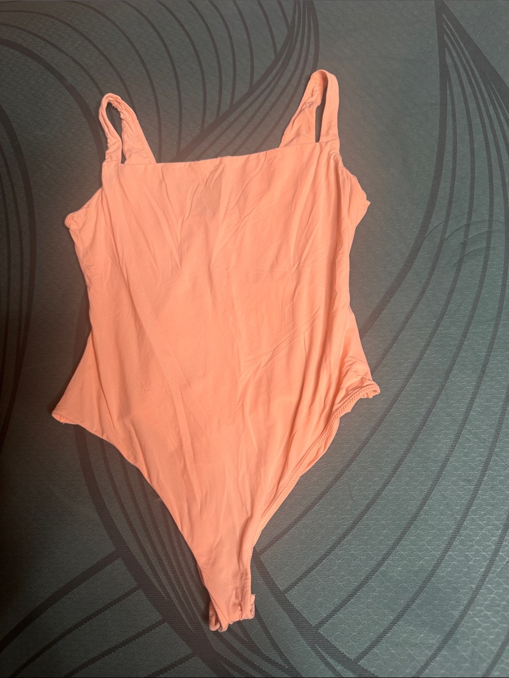 SKIMS Peach Tank-Style One-Piece Bodysuit